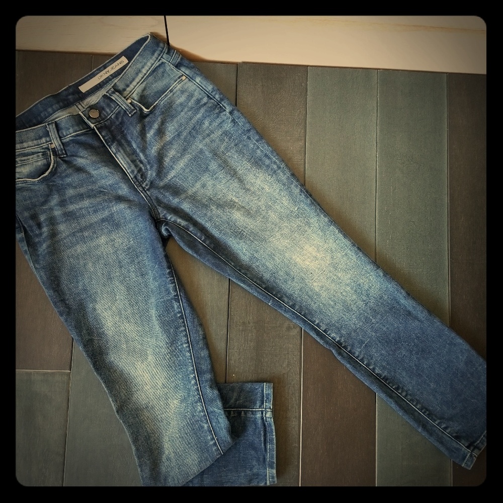 DKNY acid wash slim jeans